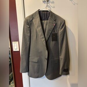 NWT Joseph Abboud American Bespoke Suit Separates, Grey Plaid, Size 40R/34W